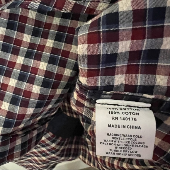 Singer Sargent mens long sleeve casual plaid button down shirt | size large - Picture 9 of 10